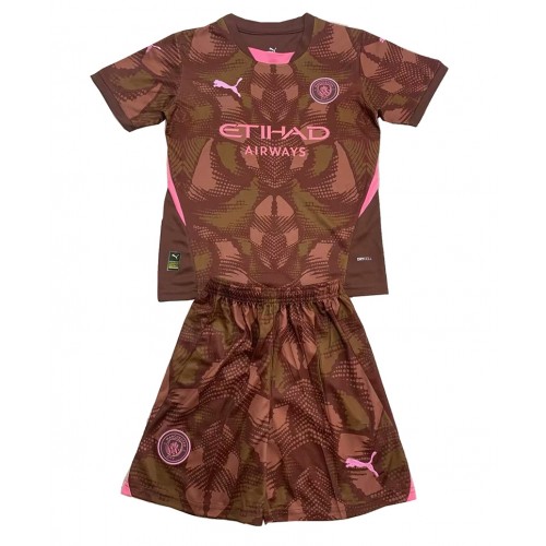 Manchester City Portero Primera Equipación Niños 2024-25 Manga Corta (+ Pantalones cortos)